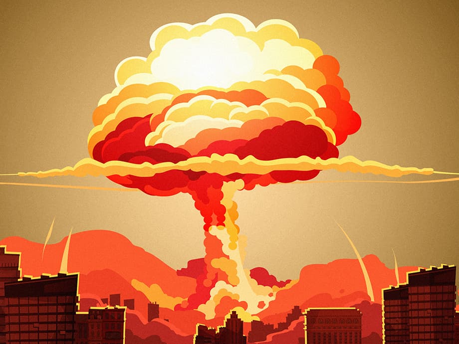 Diskussion über nukleare Kriegsführung in der Popkultur