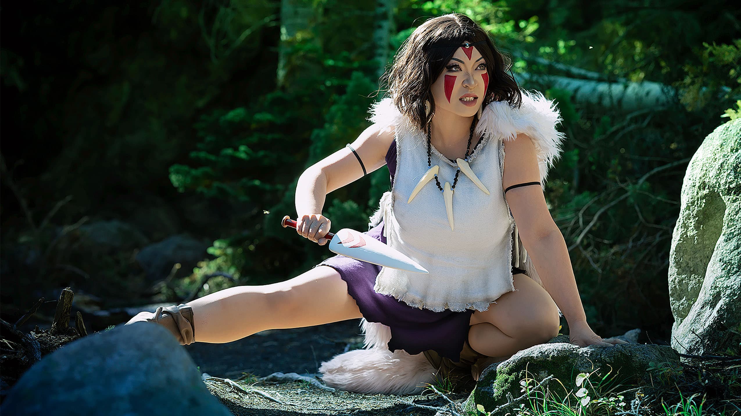 Cosplayerin Yaya Han schlüpft in die Rolle von Prinzessin Mononoke