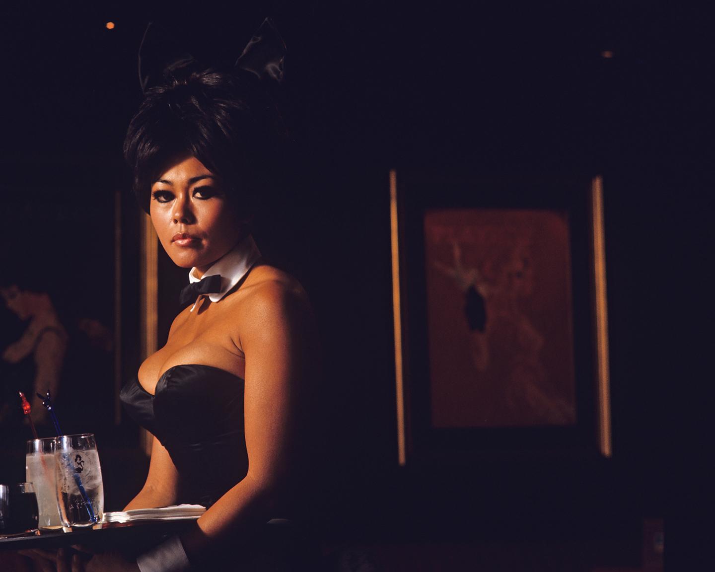 Playboy Contributors: Gwen Wong Wayne. April 1967 Playmate and Playboy Bunny.