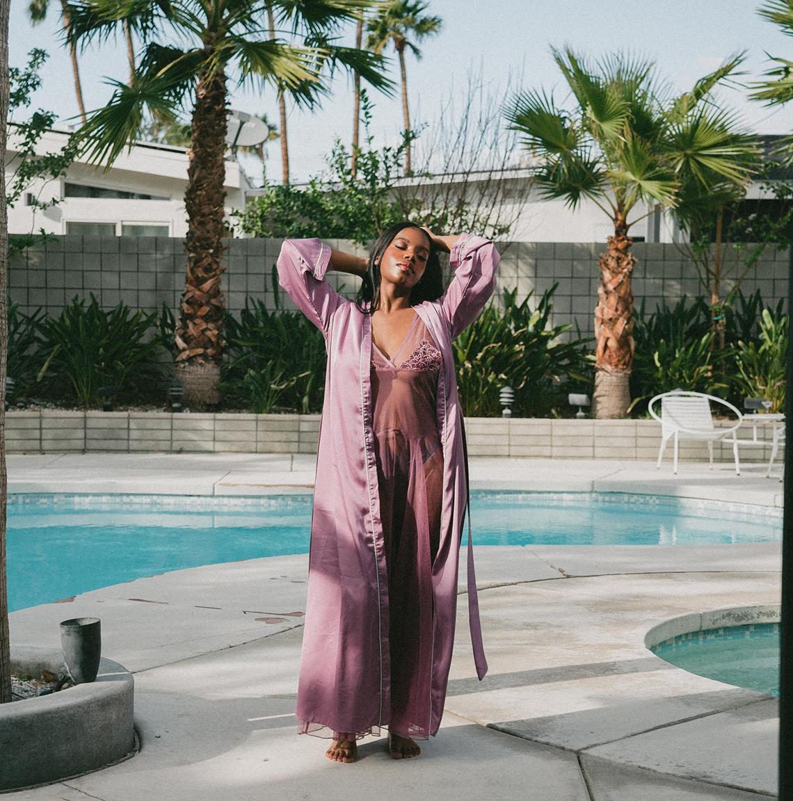 Playboy Muses (Selene in Soaking Ray): For her Playboy Muse debut, Selene hangs out by the pool on location in Los Angeles with the photographer, Madeline Northway. Dressed in purple lingerie, Selene takes in the beautiful morning as she tells us more about herself.