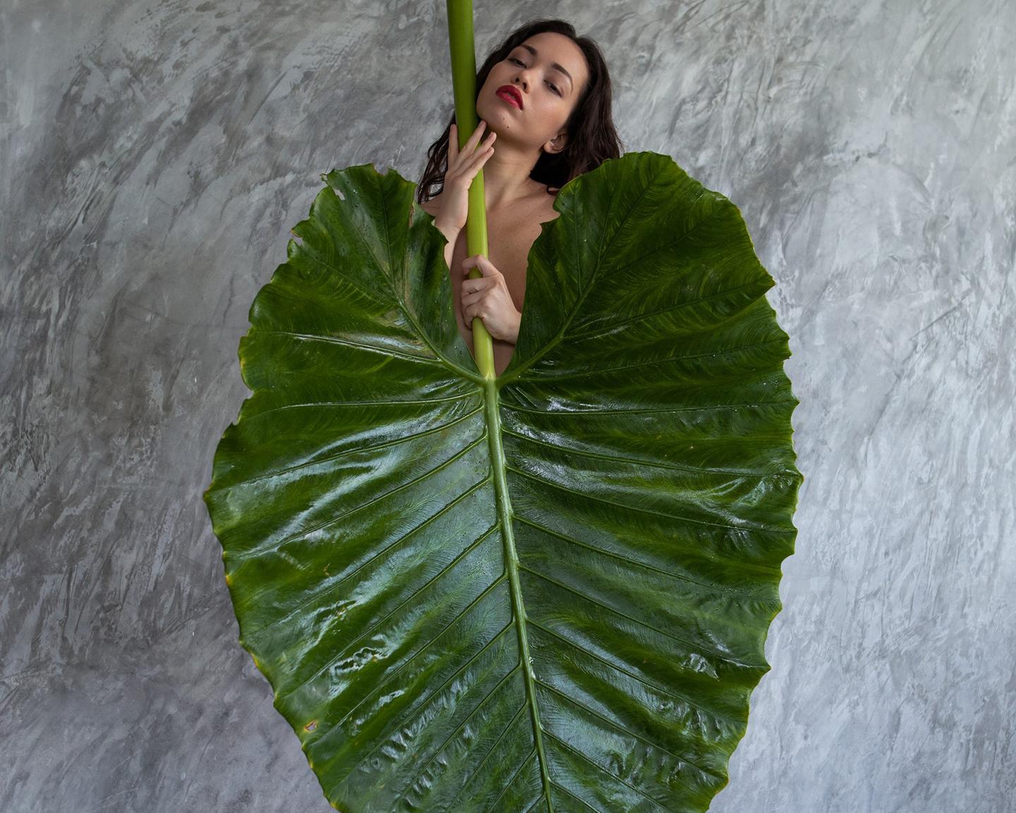 Playboy Muse (Kit Rysha in Natural Allure): Kit Rysha is effortlessly breathtaking in this second pictorial under her reign as Playboy Muse of the Month for August. Completely natural, Kit is nude in front of the photographer, David Merenyi’s camera. Swaying her hips to the music with a large leaf, she will mesmerize you in no time.