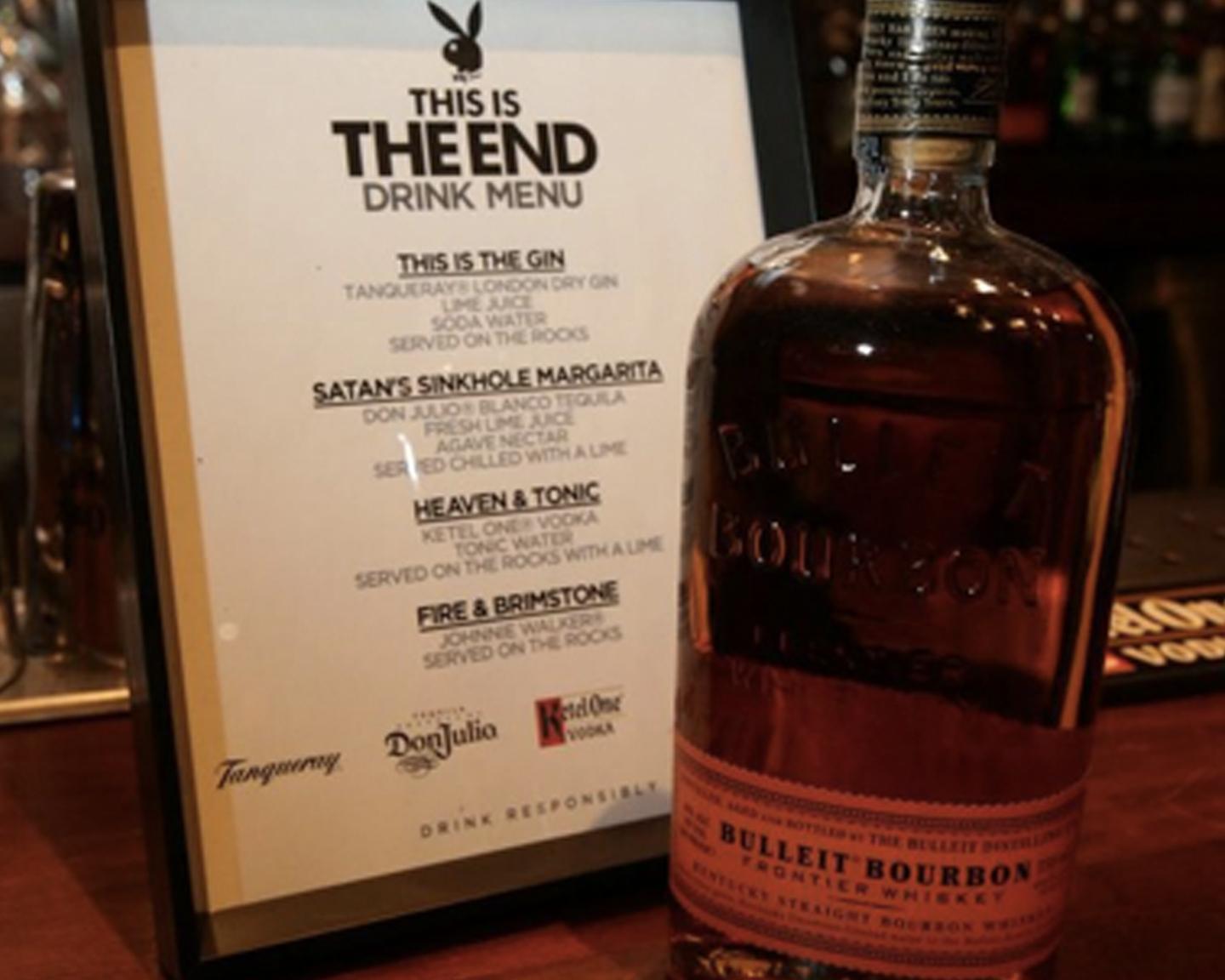 Bei der Premiere von This is the End sind die apokalyptischen Drinks bereits gemixt und stehen bereit zur Vernichtung