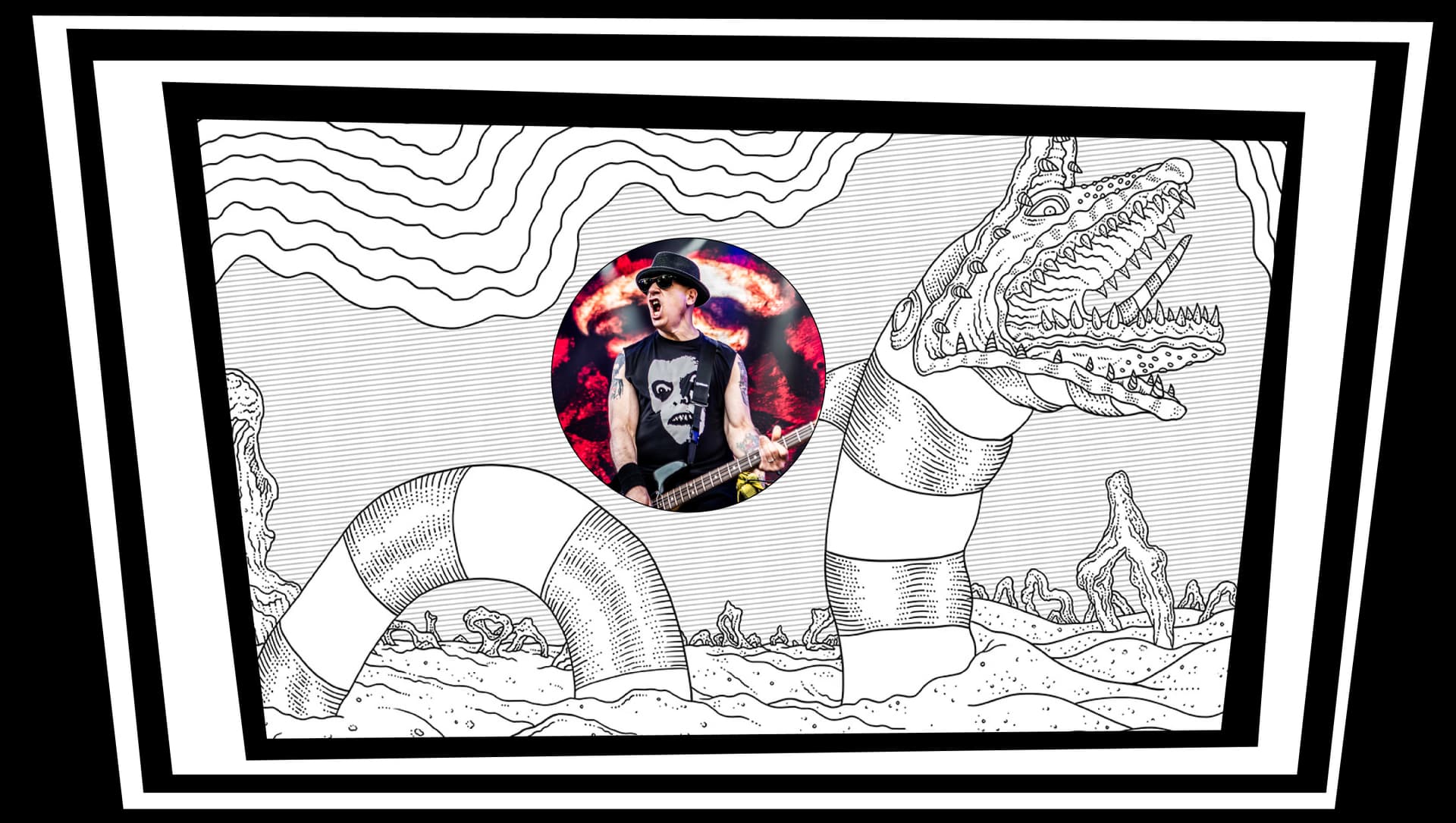 Beetlejuice, das Ausmalbuch? Künstler Alan Robert setzt sich in Szene