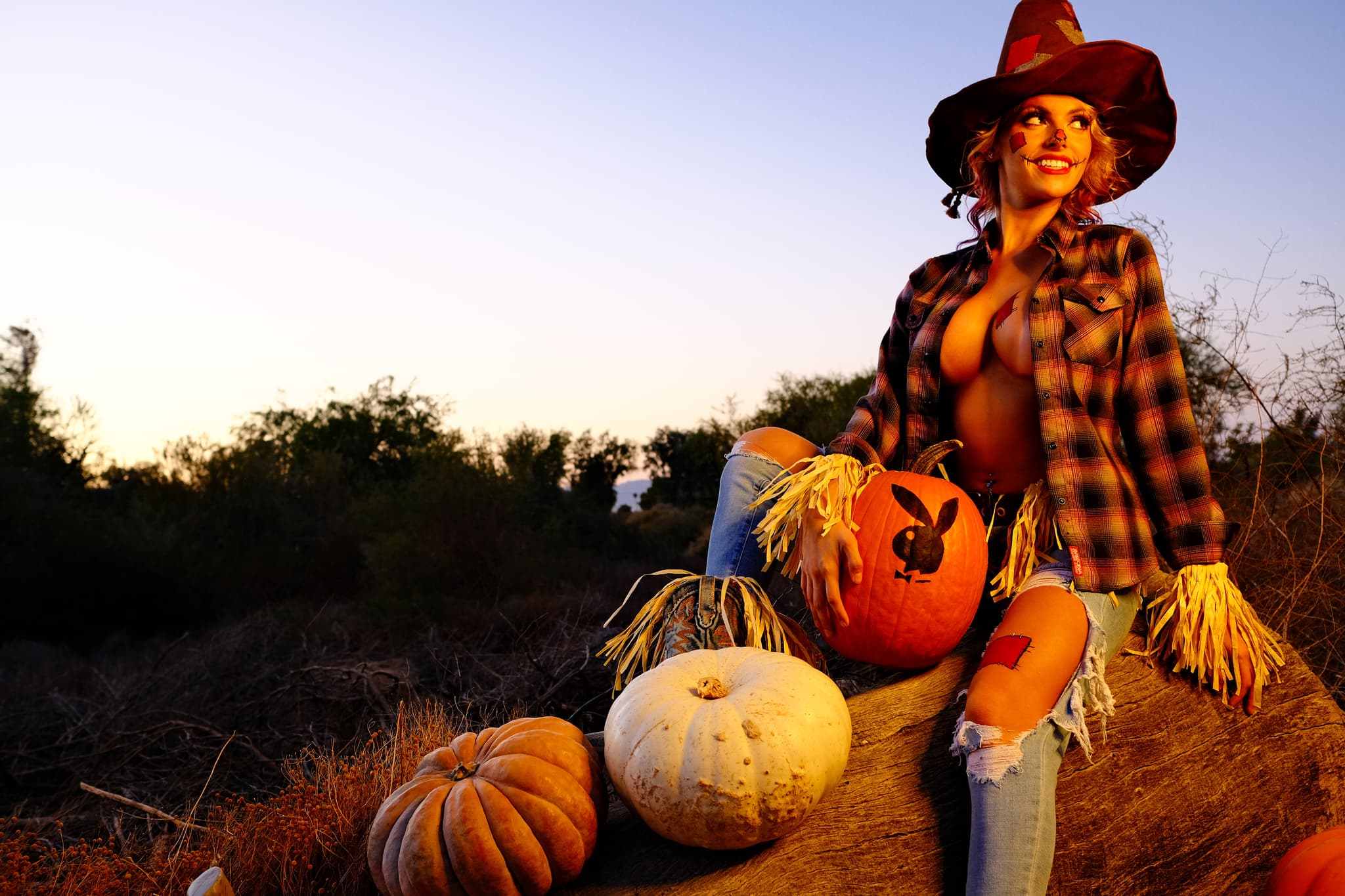 Griffin Maria scarecrow dusk